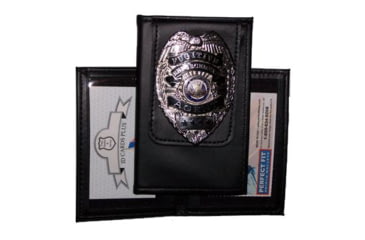 Image of Dress Leather Double ID Case w/ Badge Flap - 3.00''x5.00''