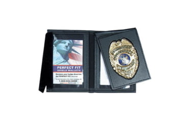 Image of Dress Leather Flip Out Badge &amp; Double ID Case - 3.25''x4.75''