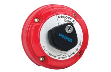 Image of Perko Duty Main Battery Disconnect Switch w/Alternator Field Disconnect &amp; Key Lock Medium 33122