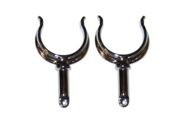 Image of Perko Ribbed Type Rowlock Horns - Chrome Plated Zinc - Pair 55845