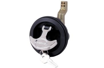 Image of Perko Surface Mount &amp; Latch - Black Body, Chrome Handle, Offset Cam Bar, 3/4" - 2-3/8" 55837