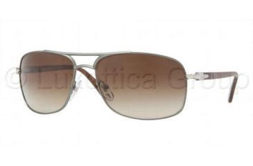 Image of Persol PO2407S Sunglasses 100351-6200 - Matte Gunmetal Frame, Crystal Brown Gradient Lenses