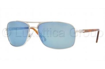 Image of Persol PO2407S Sunglasses 101756-6200 - Pale Gold Frame, Crystal Blue Lenses