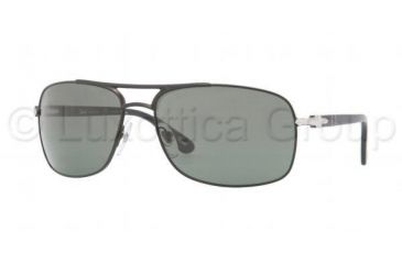 Image of Persol PO2407S Sunglasses 104758-6216 - Matte Black Frame, Polarized Gray Lenses