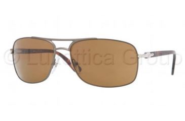 Image of Persol PO2407S Sunglasses 104933-6216 - Matte Green/Brown Frame, Crystal Brown Lenses