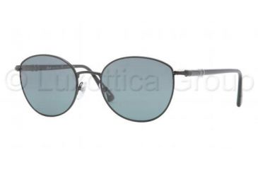 Image of Persol PO2421S Sunglasses 522/4N-5200 - Shiny Black Frame, Polarized Blue Lenses