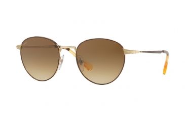 Image of Persol PO2445S Sunglasses 107551-52 - Havana Gold Frame, Clear Gradient Brown Lenses
