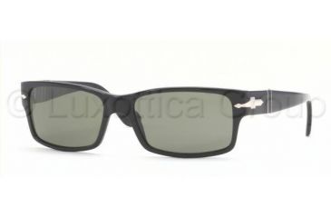 Image of Persol PO2803S Sunglasses 95/58-5816 - Black Crystal Green Polarized