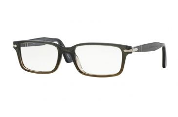 Image of Persol PO2965VM Eyeglass Frames 1012-53 - Dark Grey Gradient Green Brow Frame