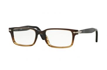 Image of Persol PO2965VM Eyeglass Frames 1026-53 - Brown/striped Brown Frame