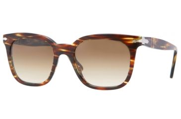 Image of Persol PO2999S Sunglasses Green Striped Brown Crystal Brown