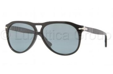 Image of Persol PO3008S Sunglasses 95/4N-5812 - Black Frame, Crystal Blue Photochromic Polarized Lenses