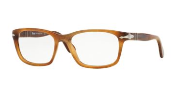 Image of Persol PO3012V Eyeglass Frames 1018-52 - Stripped Light Havana Frame