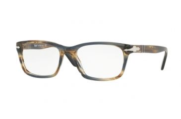 Image of Persol PO3012V Eyeglass Frames 1049-54 - Striped Brown Grey Frame