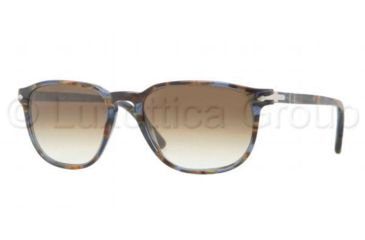 Image of Persol PO3019S Sunglasses 944/51-5218 - Blue Striped Horn Frame, Crystal Brown Gradient Lenses