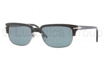 Image of Persol PO3043S Sunglasses 95/4N-5418 - Black Frame, Crystal Blue Photochromic Polarized Lenses