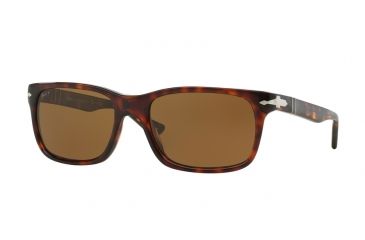 Image of Persol PO3048S Sunglasses 24/57-55 - Havana Frame, Crystal Brown Polarized Lenses