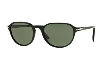 Image of Persol PO3053S Sunglasses 901431-52 - Black Frame, Green Lenses