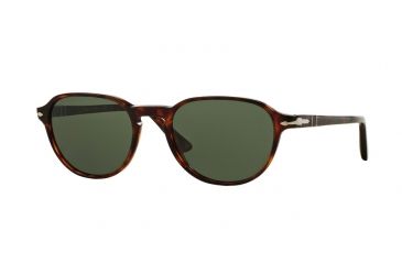 Image of Persol PO3053S Sunglasses 901531-52 - Havana Frame, Green Lenses