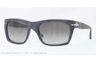 Image of Persol PO3065S Sunglasses 901371-52 - Matte Blue Frame, Gradient Grey Lenses