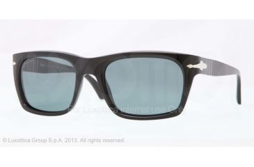 Image of Persol PO3065S Sunglasses 90144N-52 - Black Frame, Crystal Blue Photo Polar Lenses