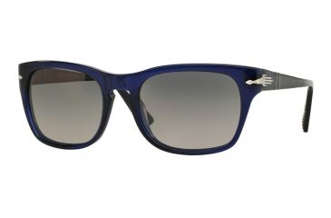 Image of Persol PO3072S Sunglasses 181/M3-54 - Blue Frame, Polar Grey Gradient Lenses