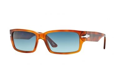 Image of Persol PO3087S Sunglasses 96/S3-58 - Terra Di Siena Frame, Polar Blue Gradient Lenses