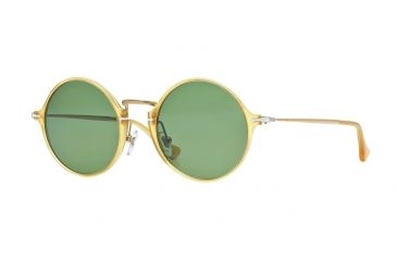 Image of Persol PO3091SM Sunglasses 204/P1-49 - Yellow Frame, Polar Green Lenses