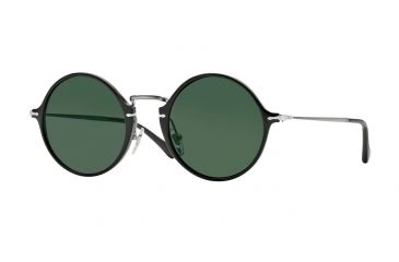 Image of Persol PO3091SM Sunglasses 95/58-49 - Black Frame, Green Polarized Lenses
