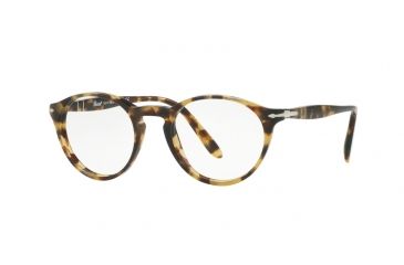 Image of Persol PO3092V Eyeglass Frames 1056-50 - Brown/beige Tortoise Frame