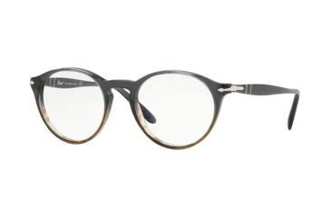 Image of Persol PO3092V Eyeglass Frames 9053-50 - Grad Grey Striped Green Frame