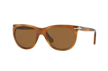 Image of Persol PO3097S Sunglasses 101857-51 - Stripped Light Havana Frame, Polar Brown Lenses