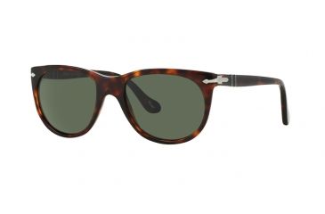 Image of Persol PO3097S Sunglasses 24/31-51 - Havana Frame, Green Lenses