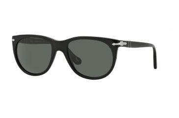 Image of Persol PO3097S Sunglasses 95/58-51 - Black Frame, Green Polarized Lenses