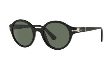 Image of Persol PO3098S Sunglasses 95/31-47 - Black Frame, Green Lenses