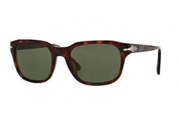 Image of Persol PO3112S Sunglasses 24/31-53 - Havana Frame, Green Lenses
