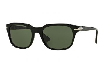Image of Persol PO3112S Sunglasses 95/31-53 - Black Frame, Green Lenses