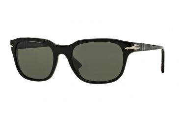 Image of Persol PO3112S Sunglasses 95/58-53 - Black Frame, Polar Green Lenses