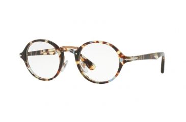 Image of Persol PO3128V Eyeglass Frames 1058-44 - Havana Azure Brown Frame