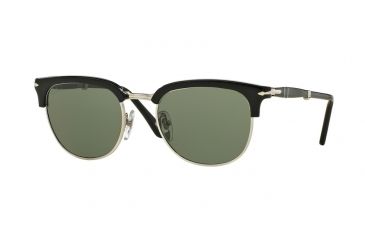 Image of Persol PO3132S Sunglasses 95/31-51 - Black Frame, Green Lenses