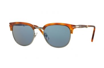 Image of Persol PO3132S Sunglasses 96/56-51 - Terra Di Siena Frame, Light Blue Lenses