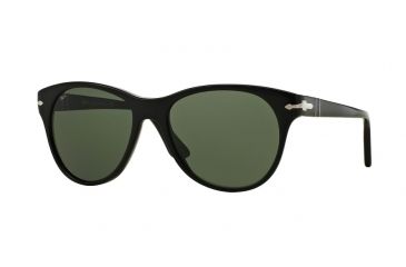 Image of Persol PO3134S Sunglasses 95/31-51 - Black Frame, Green Lenses