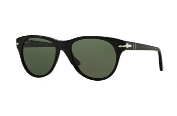 Image of Persol PO3134S Sunglasses 95/58-51 - Black Frame, Green Polarized Lenses