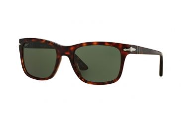 Image of Persol PO3135S Sunglasses 24/31-52 - Havana Frame, Green Lenses