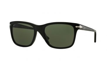 Image of Persol PO3135S Sunglasses 95/31-52 - Black Frame, Green Lenses
