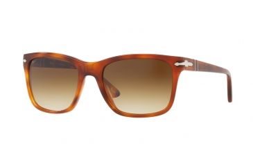 Image of Persol PO3135S Sunglasses 96/51-55 - Terra Di Siena Frame, Clear Gradient Brown Lenses