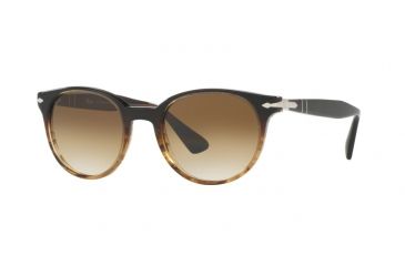 Image of Persol PO3151S Sunglasses 102651-49 - Brown/brown Striped Frame, Clear Gradient Brown Lenses