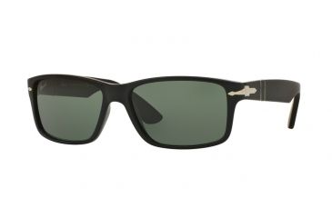 Image of Persol PO3154S Sunglasses 104258-58 - Matte Black Frame, Polar Green Lenses