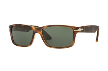 Image of Persol PO3154S Sunglasses 104331-58 - Havana Frame, Green Lenses