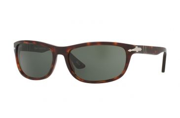 Image of Persol PO3156S Sunglasses 24/31-63 - Havana Frame, Green Lenses